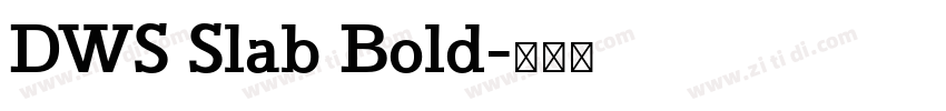 DWS Slab Bold字体转换